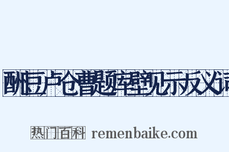 酬豆卢仓曹题库壁见示反义词是什么意思的图片